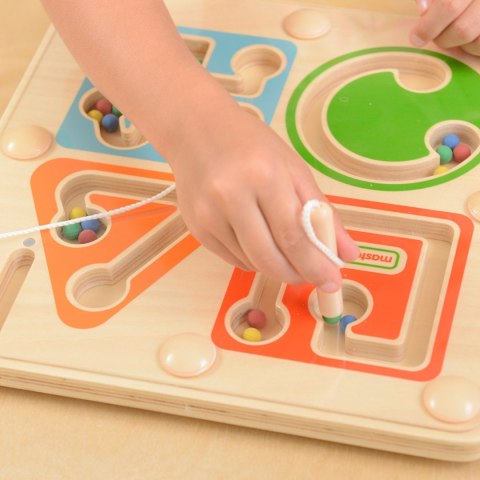 MASTERKIDZ Drewniany Labirynt Magnetyczny Montessori Pisanie i Motoryka