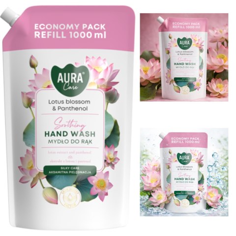 AURA Care Mydło Do Rąk Uzupełniające Kwiat Lotosu i Pantenol 1000 ml AHW-002-007