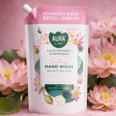 AURA Care Mydło Do Rąk Uzupełniające Kwiat Lotosu i Pantenol 1000 ml AHW-002-007