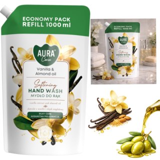 AURA Care Mydło Do Rąk Uzupełniające Wanilia i Olejek Migdałowy 1000 ml AHW-002-003