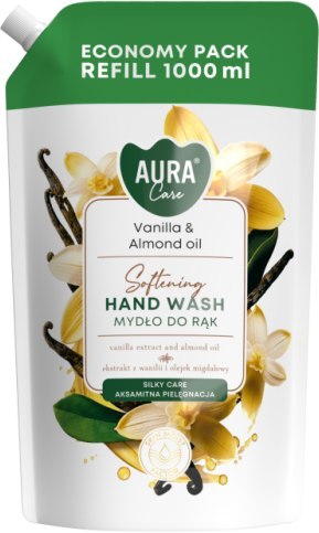AURA Care Mydło Do Rąk Uzupełniające Wanilia i Olejek Migdałowy 1000 ml AHW-002-003