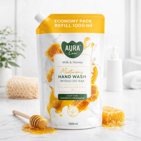 Zestaw 5x1000 ml AURA Care Mydło Do Rąk Uzupełniające MIX