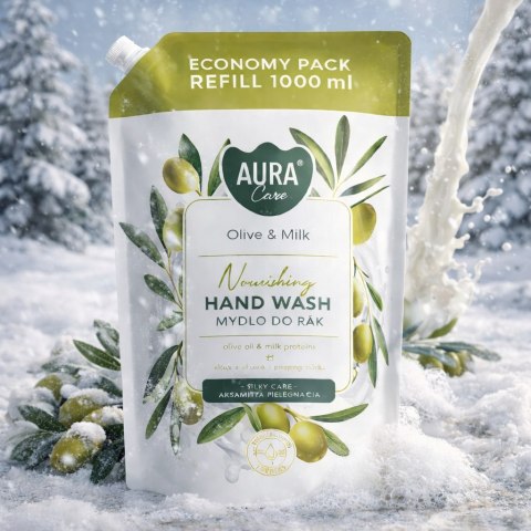 Zestaw 5x1000 ml AURA Care Mydło Do Rąk Uzupełniające MIX