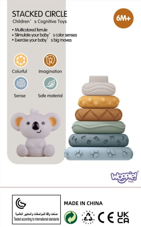 WOOPIE BABY Zestaw Edukacyjna Piramidka Koala 2w1 Gryzak