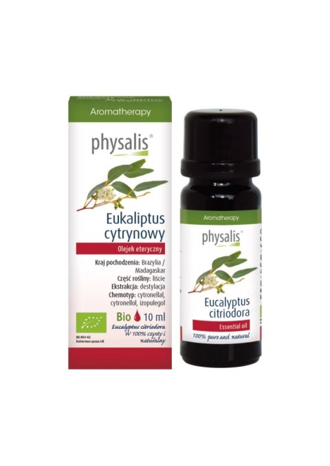 OLEJEK ETERYCZNY EUKALIPTUS CYTRYNOWY BIO 10 ml - PHYSALIS