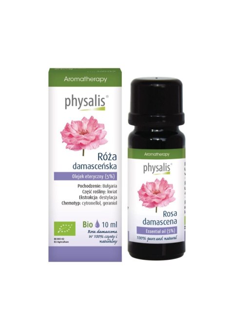 OLEJEK ETERYCZNY RÓŻA DAMASCEŃSKA BIO 10 ml - PHYSALIS