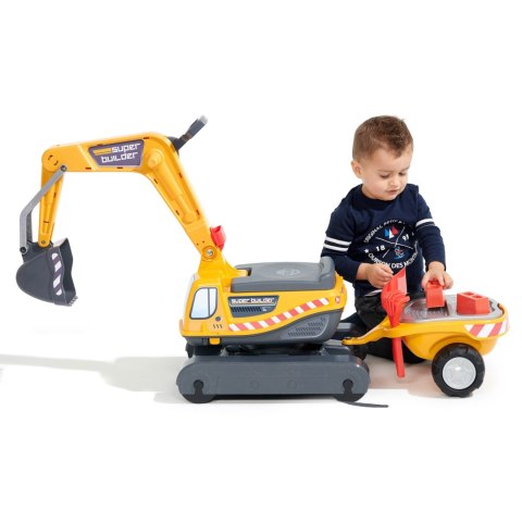 FALK Koparka Super Builder z Przyczepą i Akcesoriami 3-7 Lat