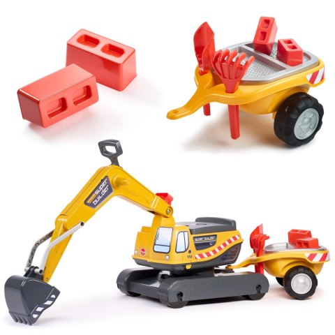 FALK Koparka Super Builder z Przyczepą i Akcesoriami 3-7 Lat