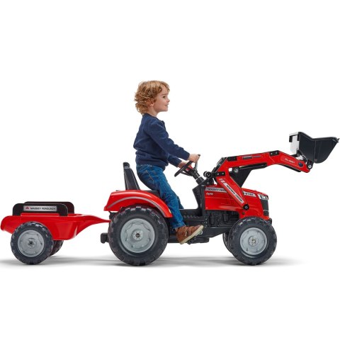 FALK Traktor na Pedały Massey Ferguson 8740S z Łyżką i Przyczepą 3-7 lat