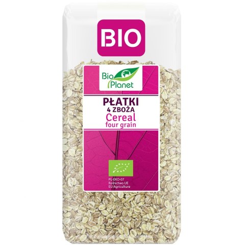 PŁATKI 4 ZBOŻA (ORKISZ, OWIES, JĘCZMIEŃ, ŻYTO) BIO 300 g - BIO PLANET
