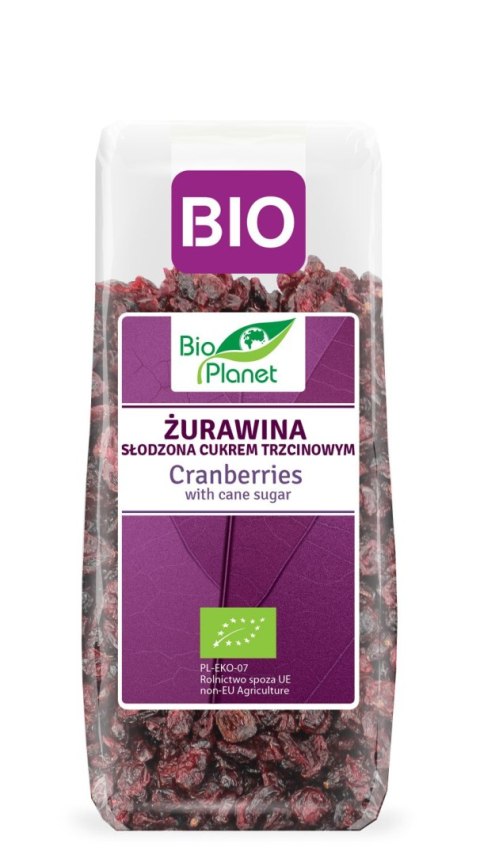 ŻURAWINA Z CUKREM TRZCINOWYM BIO 100 g - BIO PLANET