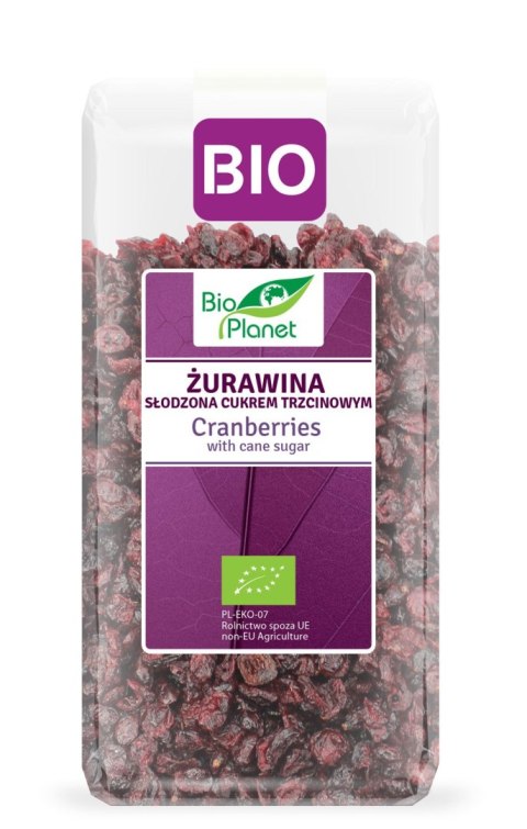 ŻURAWINA Z CUKREM TRZCINOWYM BIO 400 g - BIO PLANET
