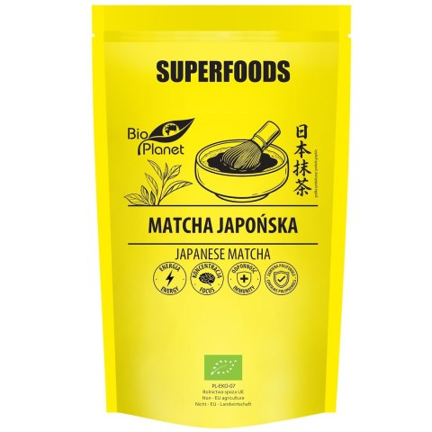 HERBATA ZIELONA MATCHA JAPOŃSKA BIO 100 g - BIO PLANET SUPERFOODS