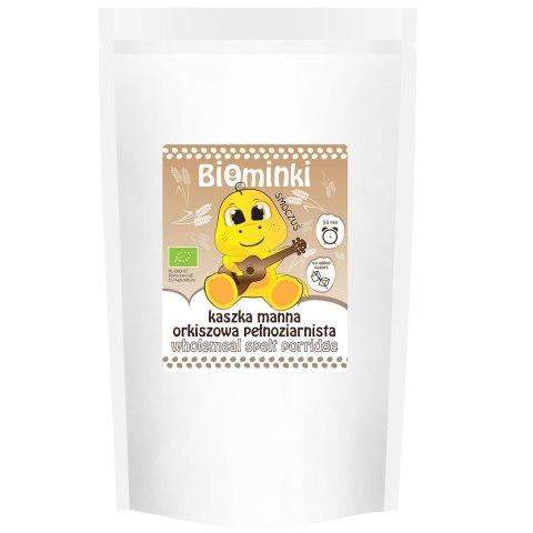 KASZKA MANNA ORKISZOWA PEŁNOZIARNISTA BEZ DODATKU CUKRÓW BIO 500 g - BIOMINKI