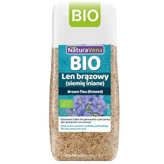 LEN BRĄZOWY (SIEMIĘ LNIANE) BIO 250 g - NATURAVENA