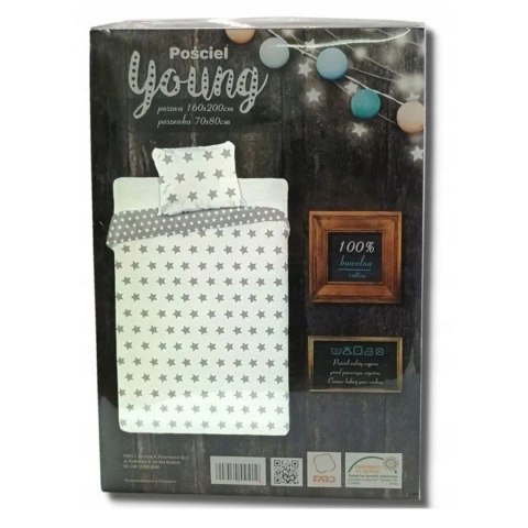 Pościel bawełna 160x200+1p70x80 Gwiazdki