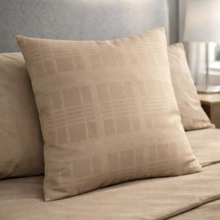 Poszewka satyna bawełna MARSELA LIGHT BROWN/40x40 EXCLUSIVE