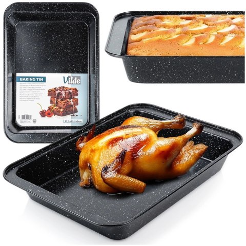 Brytfanna Granitowa VILDE 37,5 x 25,5 x 5 cm Stal Węglowa do 230°C