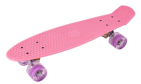 ND21_110183 Deskorolka Fiszka ŚWIECĄCE koła RÓŻOWA