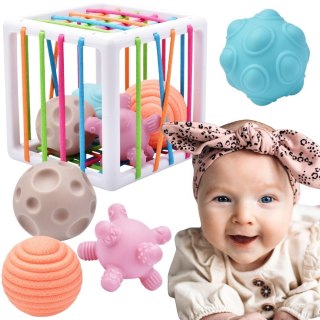 WOOPIE BABY Elastyczna Kostka Sensoryczna Sorter dla Dzieci Zwariowane Kształty 5 el.