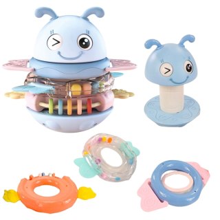 WOOPIE Baby Wańka Wstańka Zabawka Sensoryczna 2w1 Grzechotka Gryzak