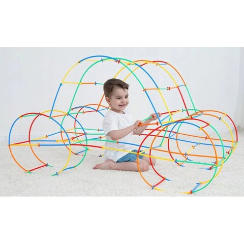 WOOPIE Klocki Konstrukcyjne Świecące Słomki 400 szt.