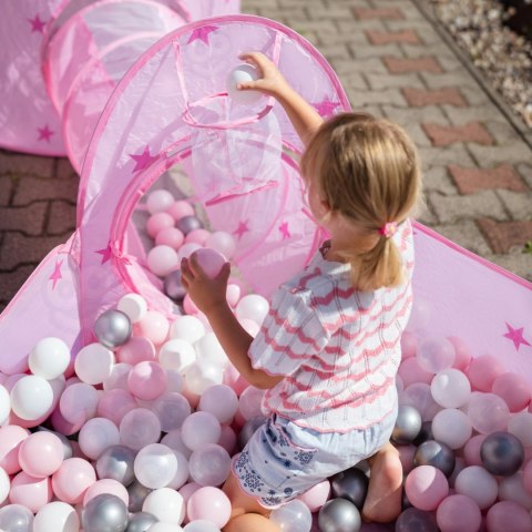 WOOPIE Namiot 3w1 Pałac Księżniczki XXL Domek Tunel Suchy Basen