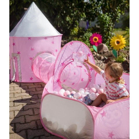 WOOPIE Namiot 3w1 Pałac Księżniczki XXL Domek Tunel Suchy Basen