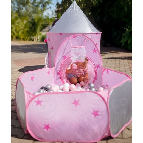 WOOPIE Namiot 3w1 Pałac Księżniczki XXL Domek Tunel Suchy Basen