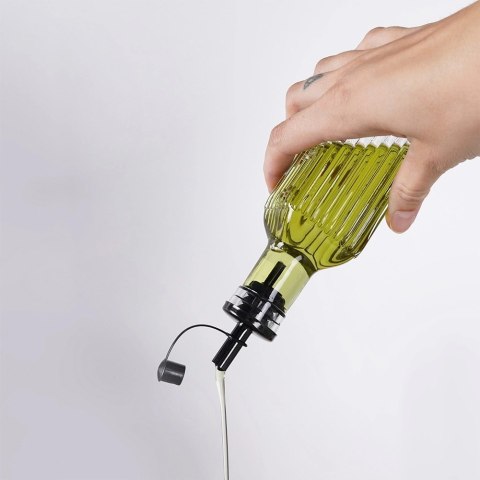 Butelki na Oliwe i Ocet VILDE 2x 190 ml Szklane Ze Stojakiem