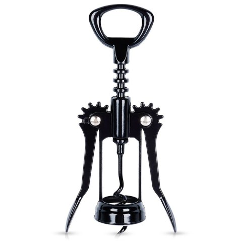 Korkociąg do Wina Metalowy Czarny 16 cm VILDE Wytrzymały Uniwersalny