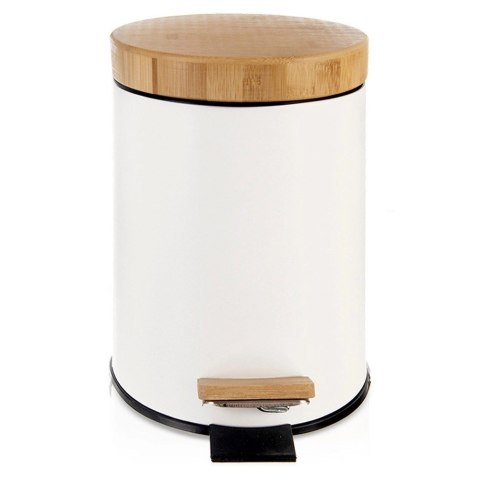 Kosz na Śmieci Metalowy z Pedałem Biały 3 L ORION WHITELINE Pojemny