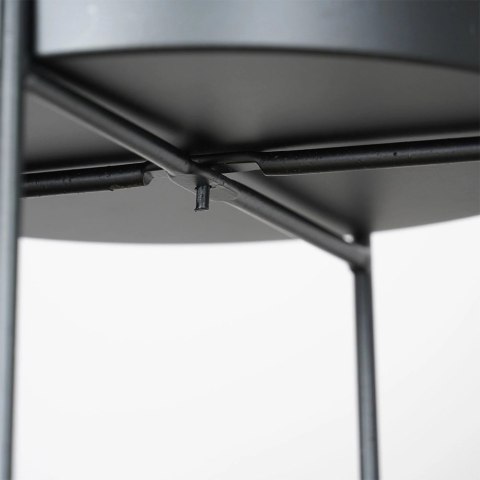 Kwietnik Metalowy Czarny 2-poziomowy Dekoracyjny ORION 46 / 58 cm 2 szt.