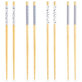 Pałeczki do Sushi Bambusowe 8 szt 24 cm EXCELLENT HOUSEWARE Dekorowane