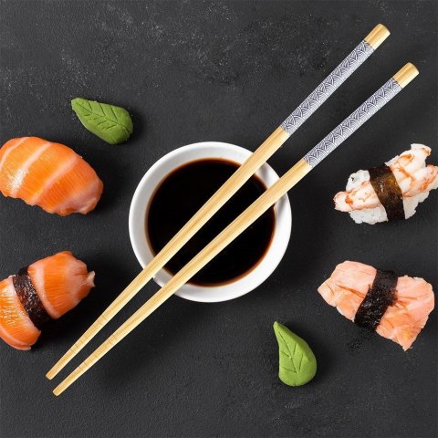 Pałeczki do Sushi Bambusowe 8 szt 24 cm EXCELLENT HOUSEWARE Dekorowane