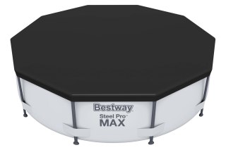 Plandeka Pokrywa Mata Ochronna na Basen Okrągła Czarna BESTWAY 305 cm