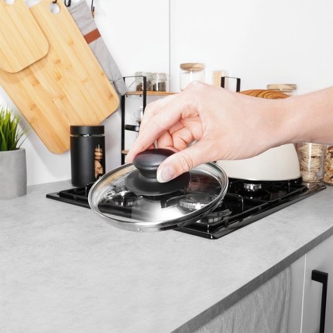 Pokrywka Szklana Żaroodporna Odpowietrznik 12 cm VILDE Zmywarka