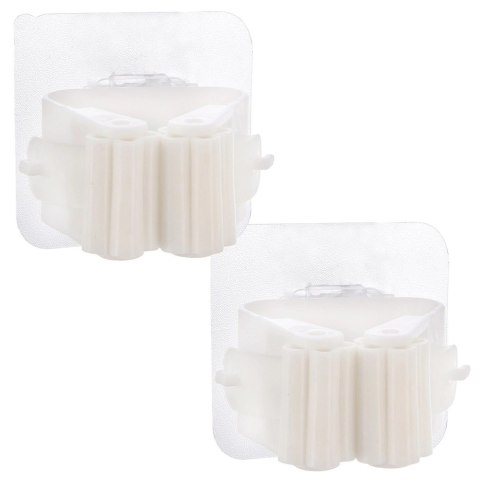 Wieszak na Mopa Samoprzylepny 2 szt. ORION do 5 kg Biały Tworzywo