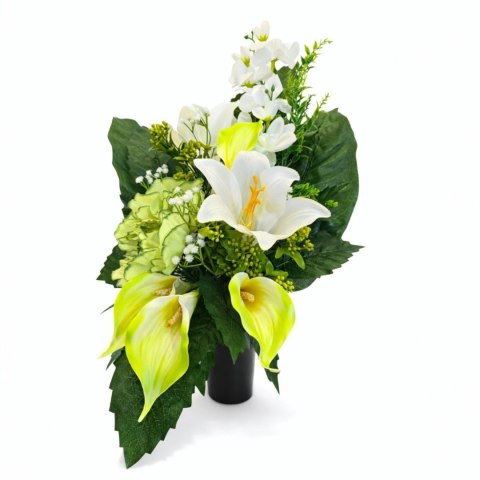 Bukiet flakon stroik na cmentarz kompozycja kwiatowa