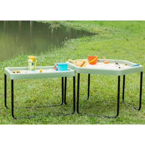 MASTERKIDZ Prostokątny Stolik Do Zabawy Piaskiem I Wodą Regulowana Wysokość