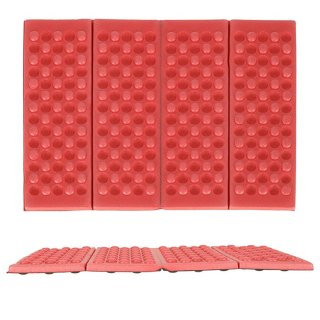 Mata piankowa składana do siedzenia turystyczna czerwona