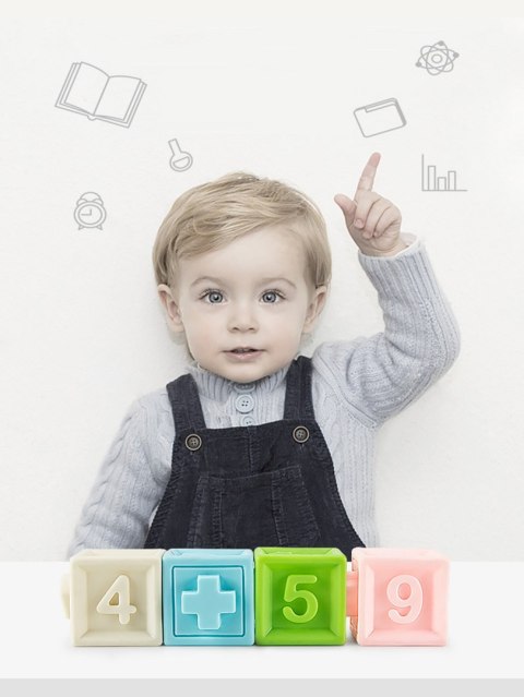 WOOPIE BABY Sensory Puzzles Squeeze Puzzle Sound Learning to Count 20 el.