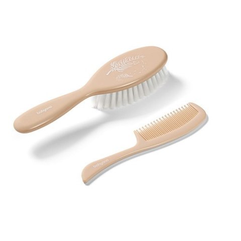 569/05 SZCZOTKA + GRZEBIEŃ SUPER MIĘKKIE WŁOSIE BEŻOWA