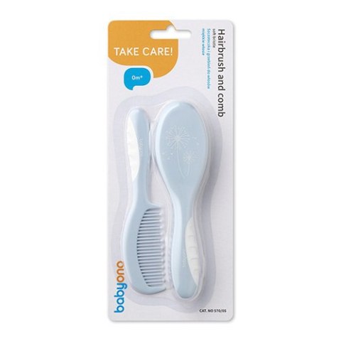 570/05 SZCZOTKA + GRZEBIEŃ MIĘKKIE WŁOSIE NIEBIESKA