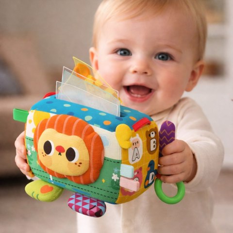 WOOPIE BABY Zabawka Edukacyjna Sensoryczna Pani Metka Pudełeczko Chusteczek