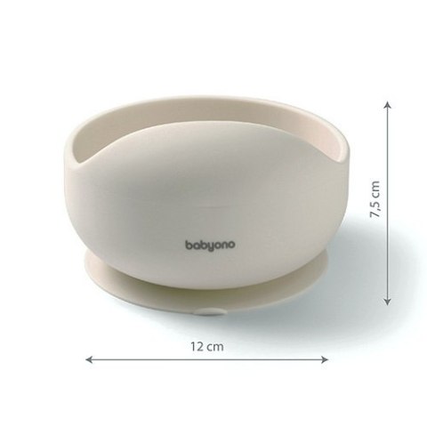 1481/04 MISKA SILIKONOWA Z PRZYSSAWKĄ BEŻOWA