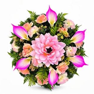 Duży stroik na cmentarz kompozycja kwiatowa na grób