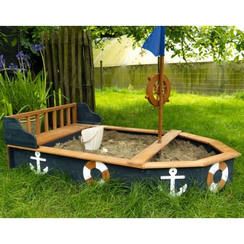 AXI Drewniana Piaskownica Doris ze Schowkiem + Pokrowiec 153 cm