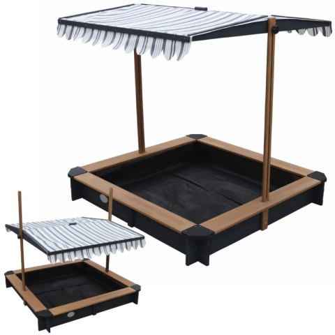 AXI Drewniana Piaskownica z Daszkiem Zamykana z Ławkami