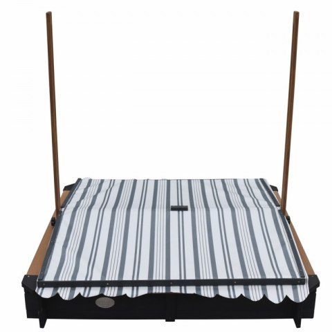 AXI Drewniana Piaskownica z Daszkiem Zamykana z Ławkami